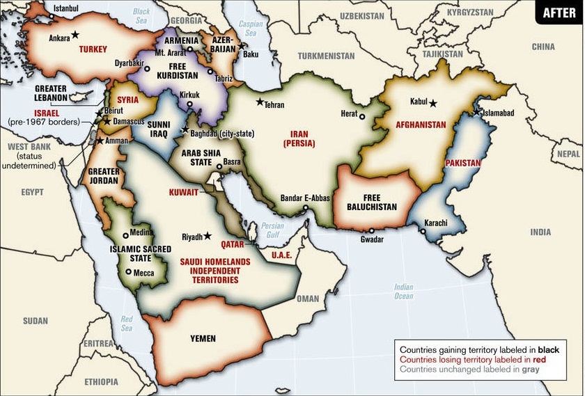 Map of New Middle East